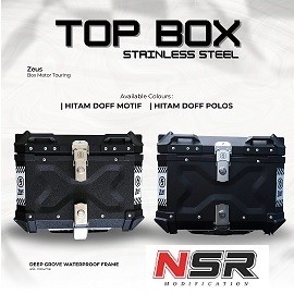 TOP BOX 45L ALUMINIUM BLACK & ALUMINIUM STARLIGHT BLACK UNIVERSAL MOTOR