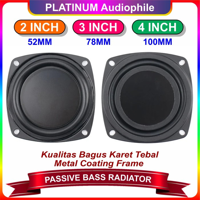 Passive Bass Radiator 2 inch 3 inch 4 inch DIY Pasif Radiator Membran Woofer Subwoofer BR-M2 M3 M4