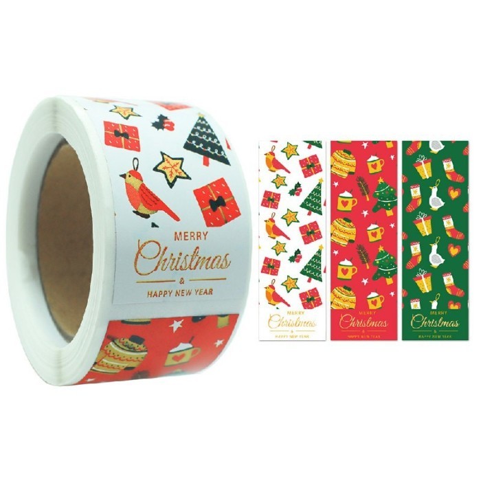 

Stiker Label Natal Sticker Persegi Panjang Merry Christmas Kotak Panjang - STC104
