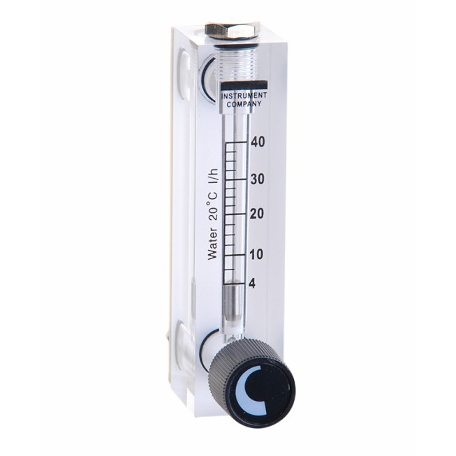PMMA Gas Flowmeter Air Flow Meter 1/4" BSP Female Square Panel Type Rotameter LZT-6T 0.1-1LPM 0.5-5L