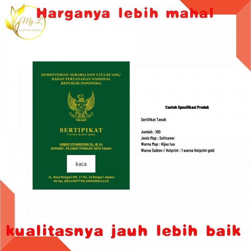 

PETA SOFTCOVER SERTIFIKAT TANAH ELEKTRONIK