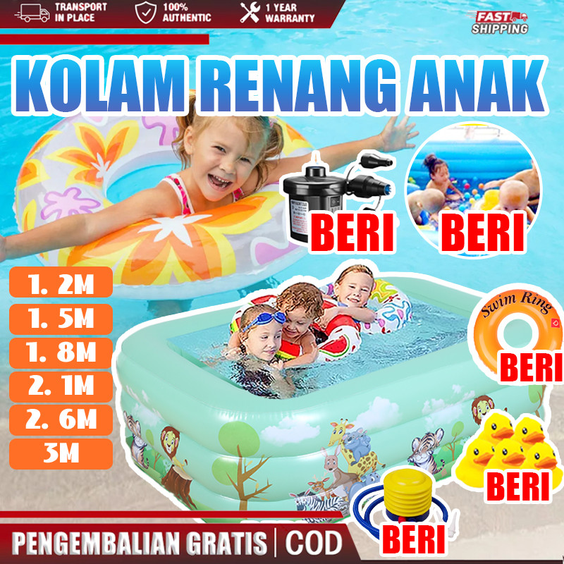 Kolam Renang Anak Jumbo 3-Ring / Kolam Berenang Anak / Kolam Mandi Bola Anak / Balon Kolam Renang An