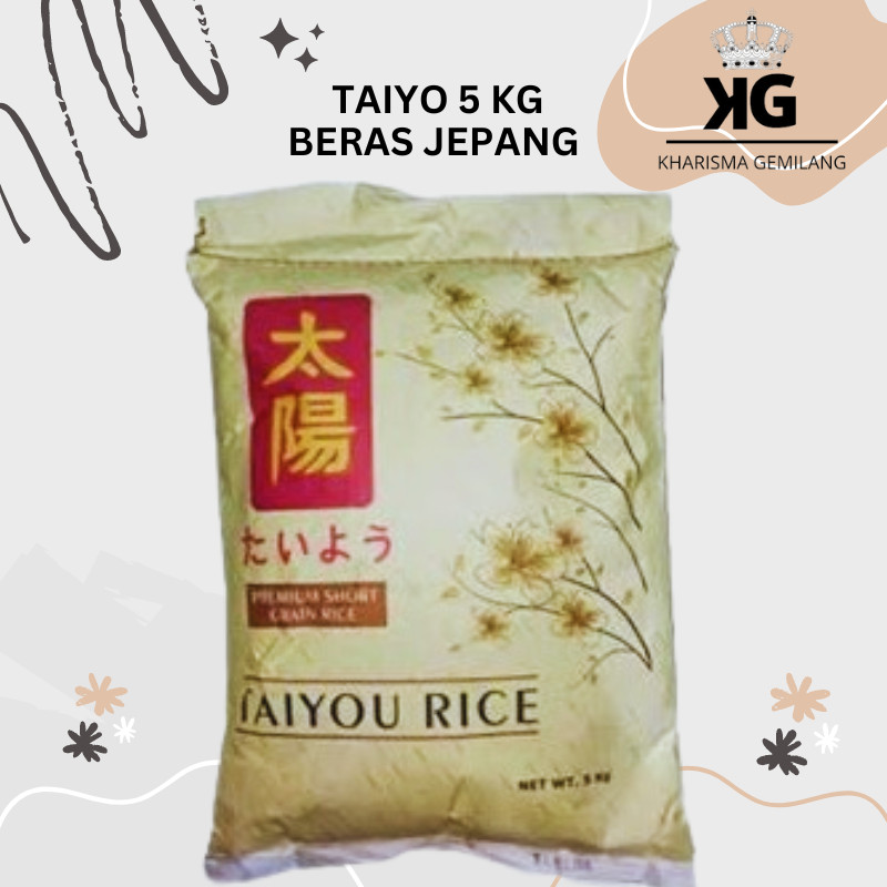 

KG - BERAS TAIYO 5 KG Beras Jepang Beras Sushi Japonica Rice Good Quality Premium Pulen Enak Legit Murah Anak Dewasa