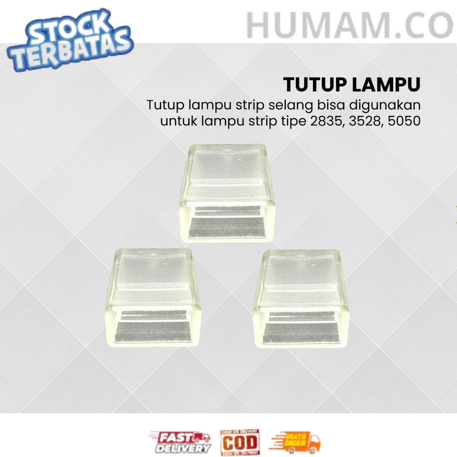 HUMAM.CO - Tutup Lampu Strip Selang 2835 / 3528 / 5050 / Cover Tutup Lampu LED Strip 220V / Pengaman