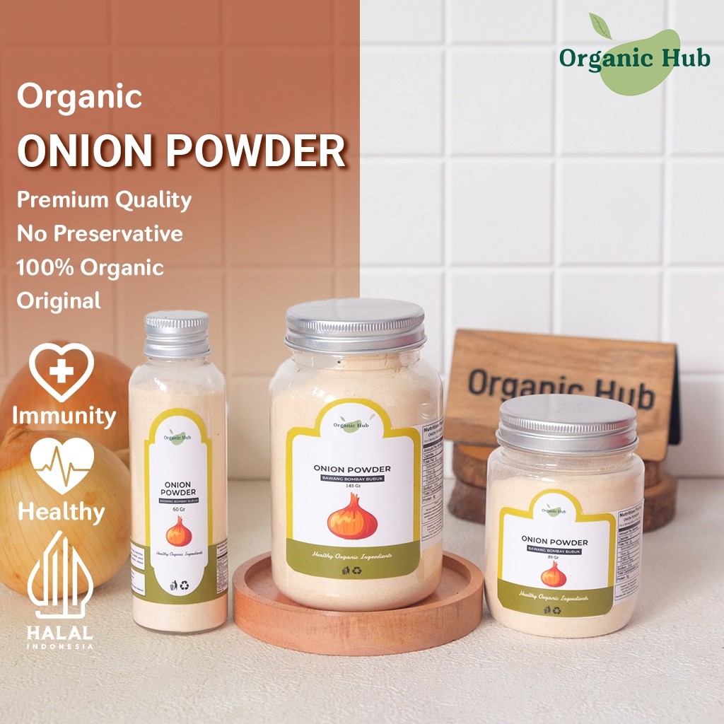 

Organic Hub Bawang Bombay Bubuk Onion Powder Organik Murni Premium Onion Powder