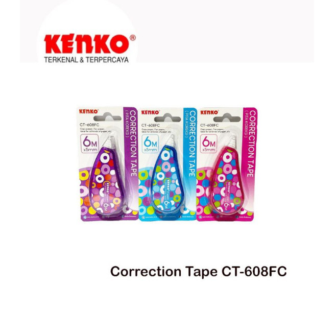 

KENKO CORRECTION TAPE CT-608FC ( 6 M X 5 MM ) - 3 PCS