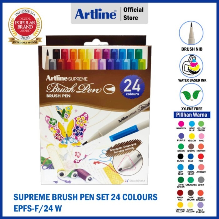 

BRUSH PEN ARTLINE SUPREME BRUSH PEN 24 COLOURS EPFS-F/24W