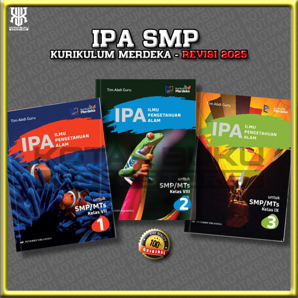 ( ERLANGGA ) Buku IPA Kelas 7 8 9 SMP Kurikulum Merdeka Revisi Terbaru