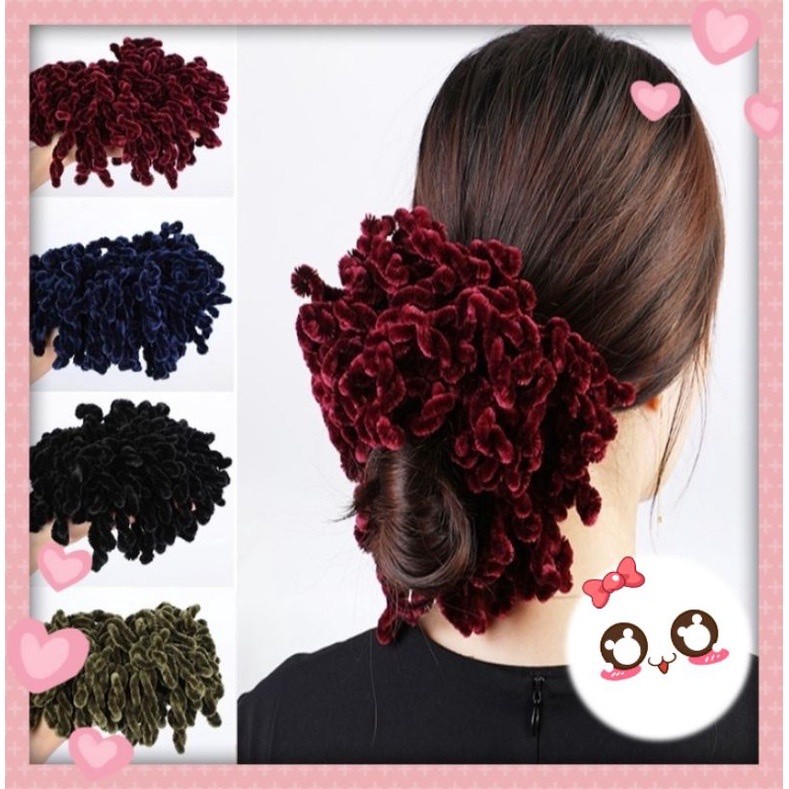 [oddsolshop] pekanbaru/Ikat Rambut Ubur-Ubur  / Kunciran Cendol/ Cepolan Hijab Scrunchie