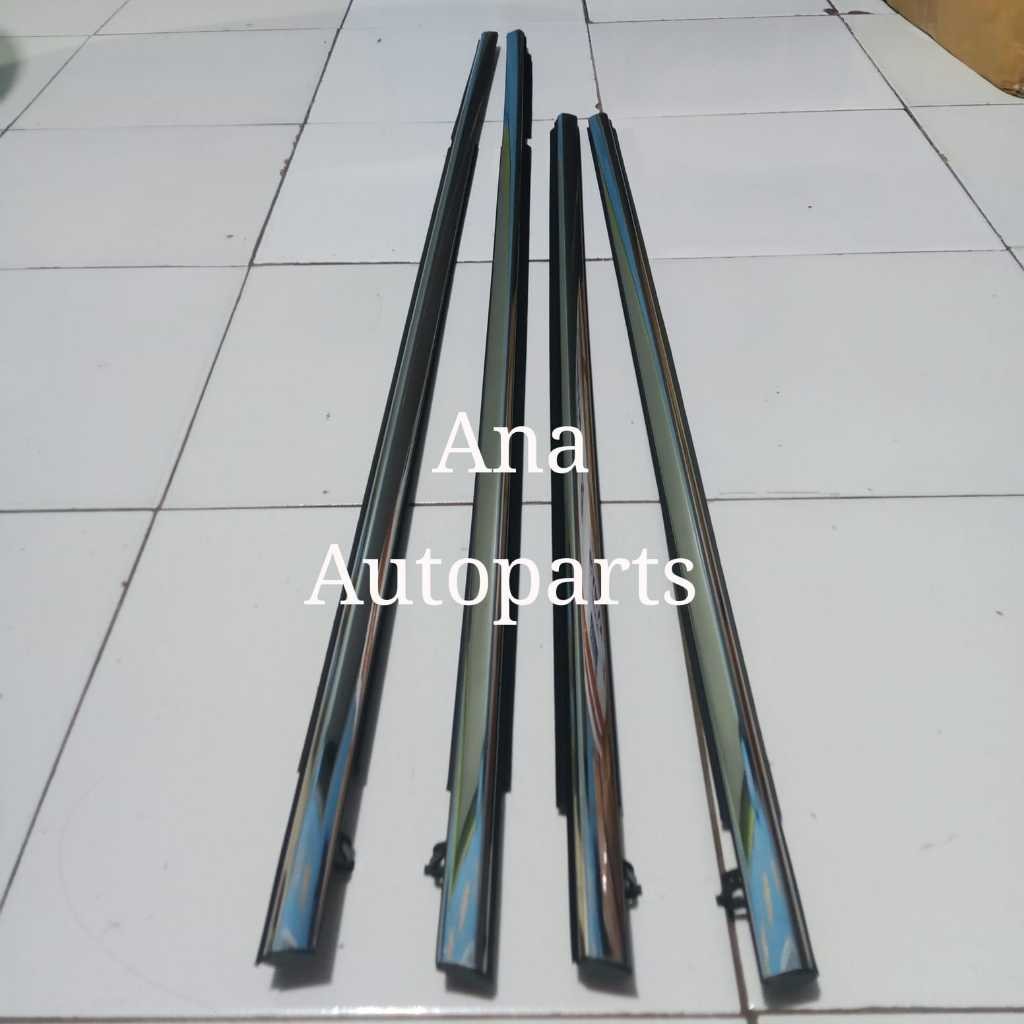 karet pelipit kaca pintu luar mobil honda freed chrome