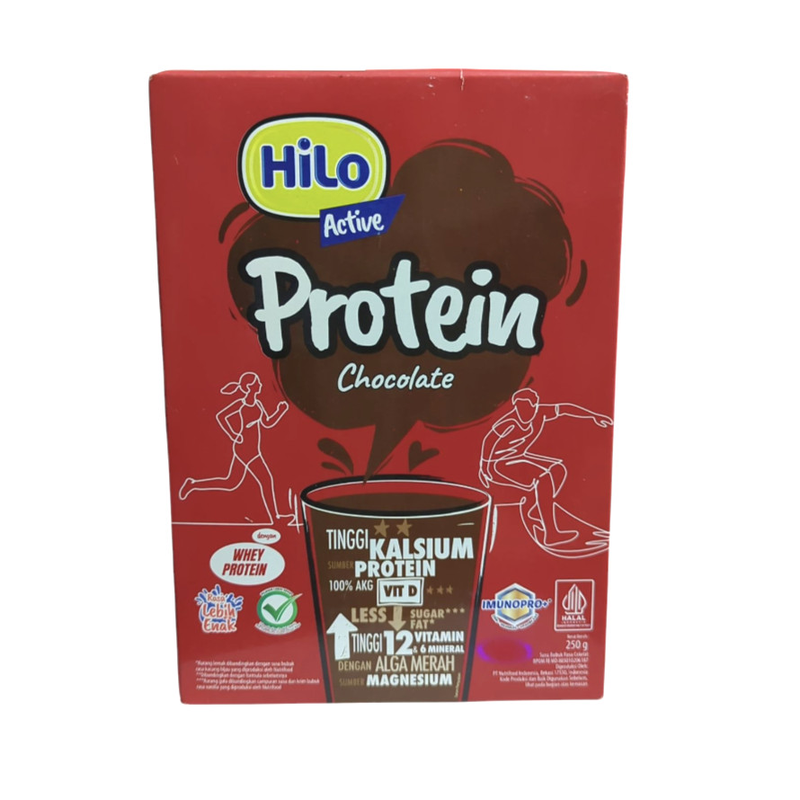 Hilo Active Protein Coklat 250gr - Susu Bubuk Dewasa - Susu Tinggi Kalsium