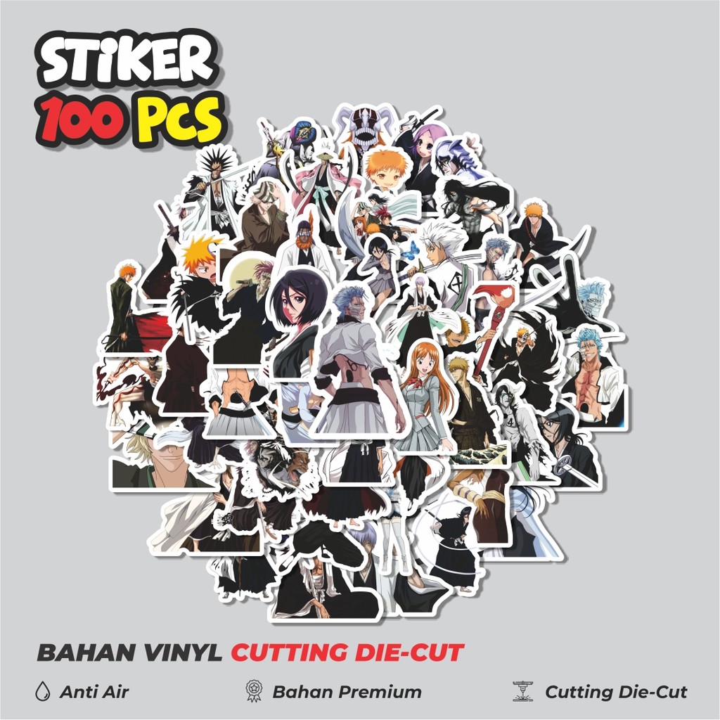 

Terbaru! 50 pcs Stiker Anime Bleach Dekorasi Lucu Kreatif untuk Notebook, Skateboard, HP