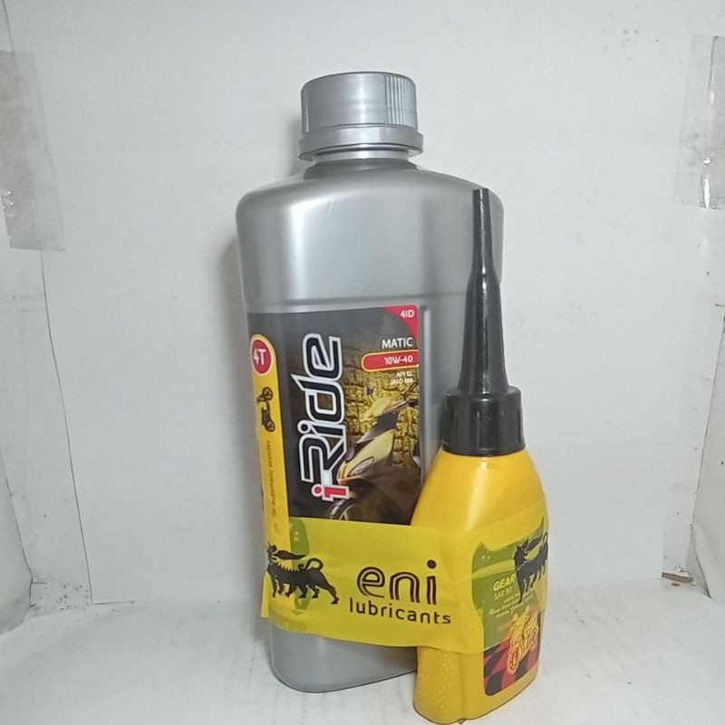 [JAMIN ORI] OLI SEPEDA MOTOR ENI RIDE MATIC 800ML & GERDANG GEAR ENI 120ML