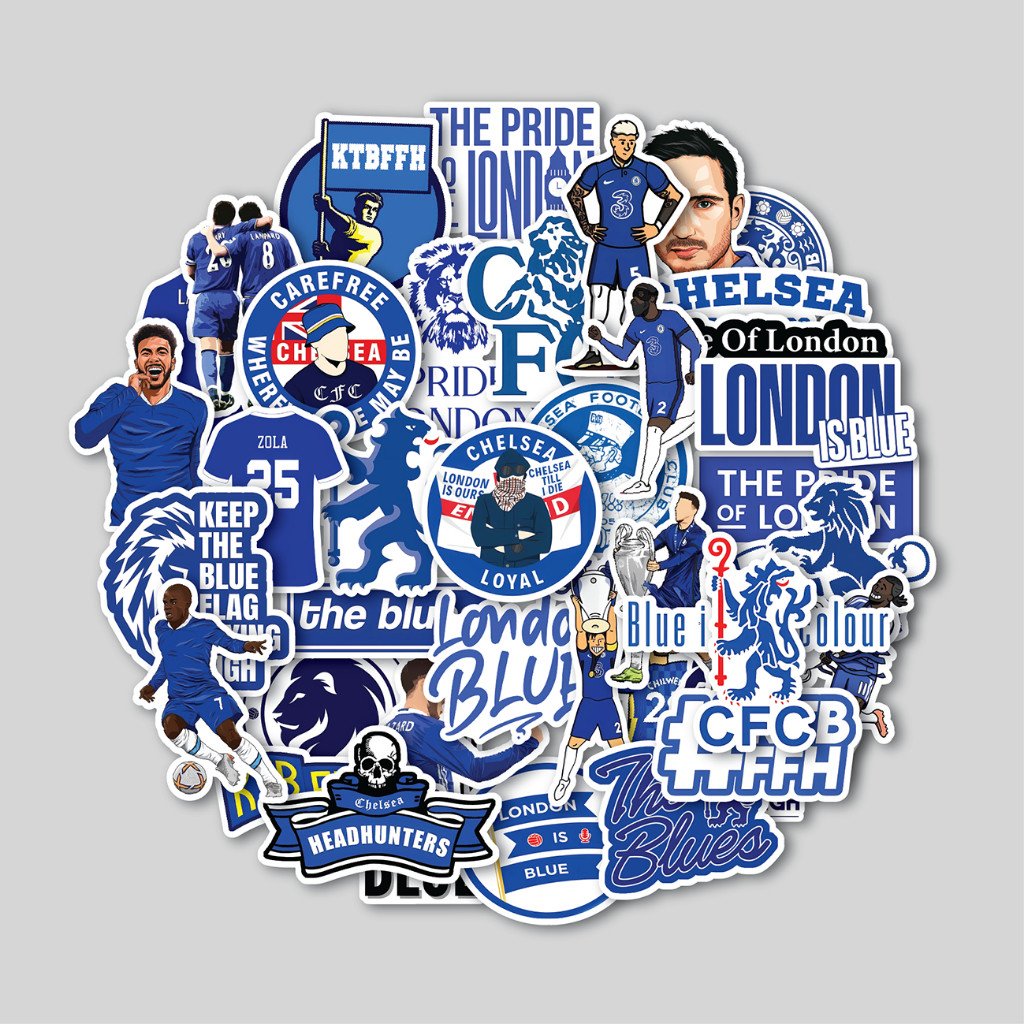 

STICKER PACK CHELSEA | STICKER TUMBLER | STIKER LAPTOP KOPER HELM