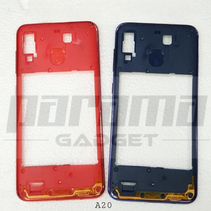 BEZZEL BAZEL BEZEL TULANG MESIN TENGAH SAMSUNG GALAXY A20 A205 A205F