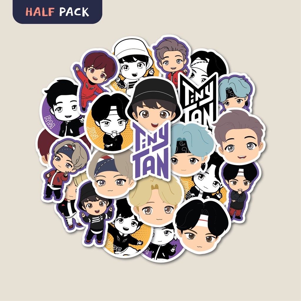 

STICKER PACK TINNY TAN BTS | STICKER TUMBLER | STIKER LAPTOP KOPER HELM