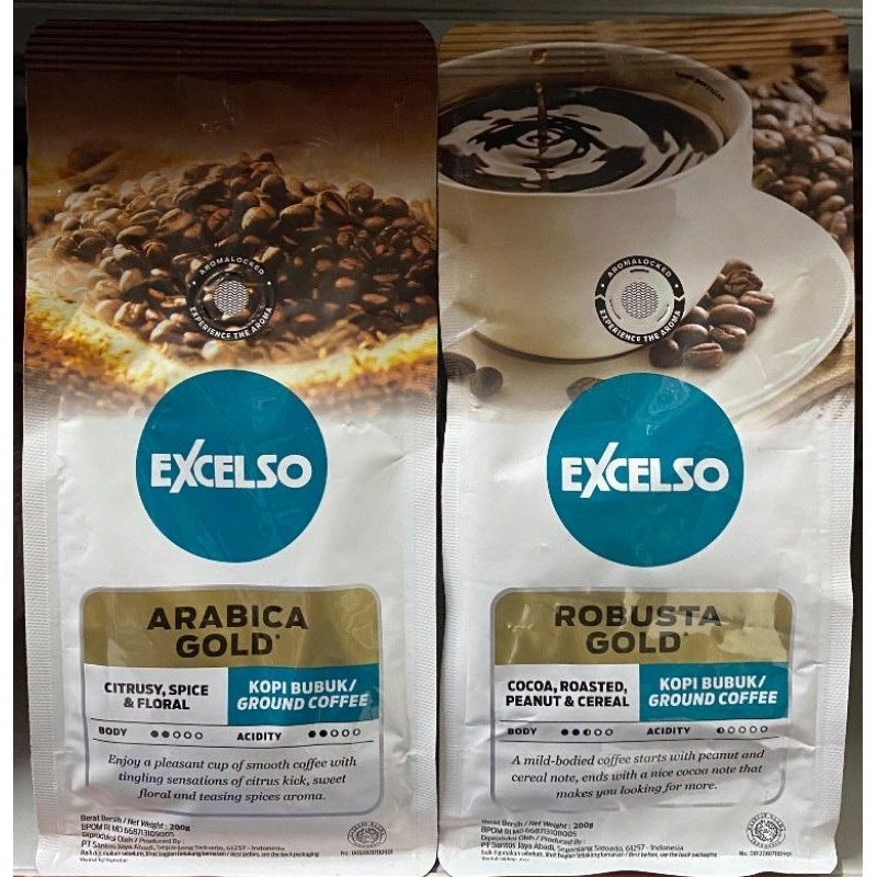 

Excelso Arabica&Robusta Gold Kopi Bubuk 200g Pouch