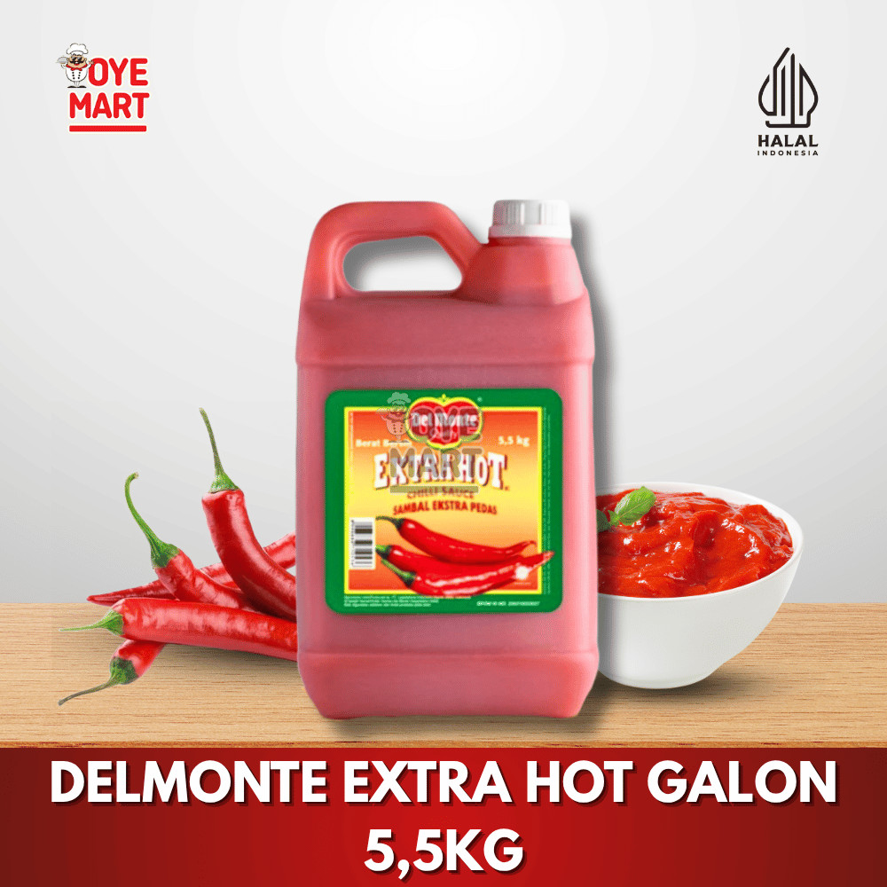 

DELMONTE EXTRA HOT GALON 5,5KG / SAMBAL PEDAS DELMONTE JERIGEN