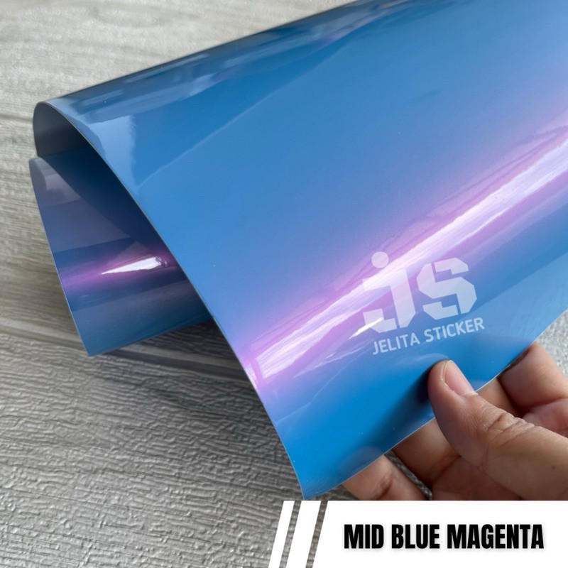 Skotlet Biru Lembayung / Sticker Mid Blue Magenta / Stiker Ice Blue Lembayung Pink
