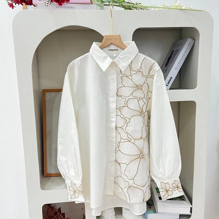 Luisa Shirt Atasan Wanita Kekinian Premium Mewah Exclusive - BRONZE