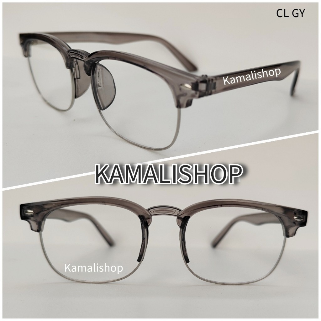 Kacamata ClubMaster Kacamata Bening Clear Windproof Kacamata Oval Fashion Trendy Pria Wanita