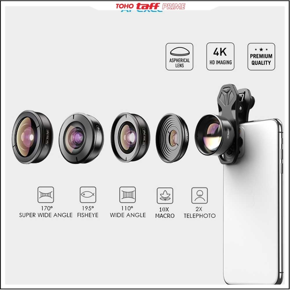 APEXEL Lensa Kamera Smartphone Universal Clip 5 in 1 Lens - APL-HB5