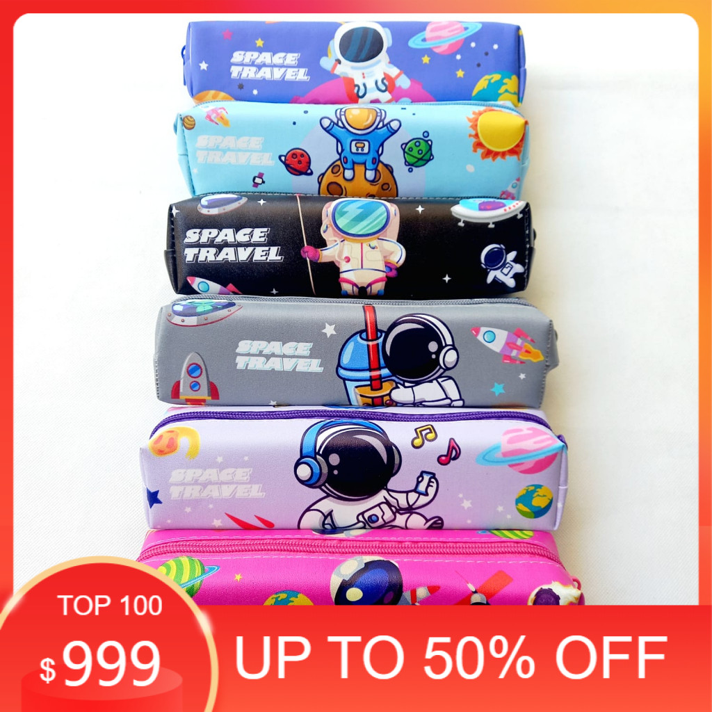 

Tempat Pensil Karakter Kotak Pensil Zipper Tepak Mini Astronot