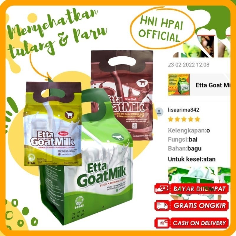 

Halal Etta goat milk EGM hni hpai susu kambing etawa bubuk organik