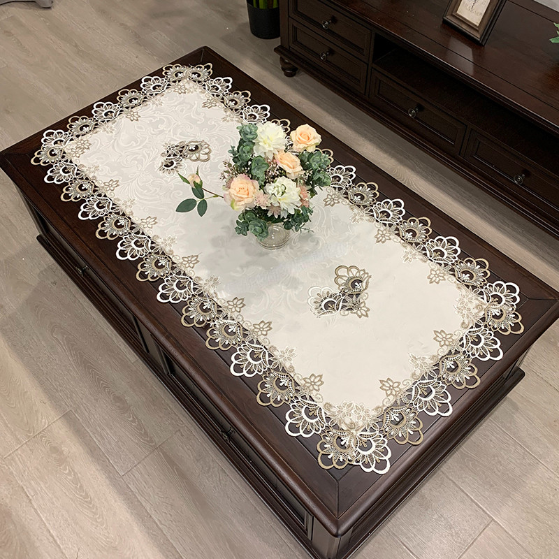 Tablecloth Rectangle Table Cloth European Embroidered Coffee Table Cover Table Western Tea flower So