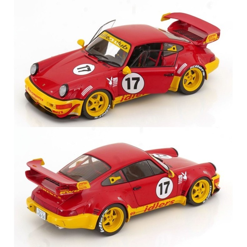 READY Diecast Porsche 911 RWB Maty's Idlers Racing 2016 Red 2021  1/18 solido