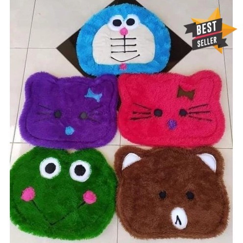 OBRAL KESET BULU RASFUR KEPALA KARAKTER MURAH | KESET LAP KAKI KARAKTER DORAEMON HELLO KITTY KEROPI