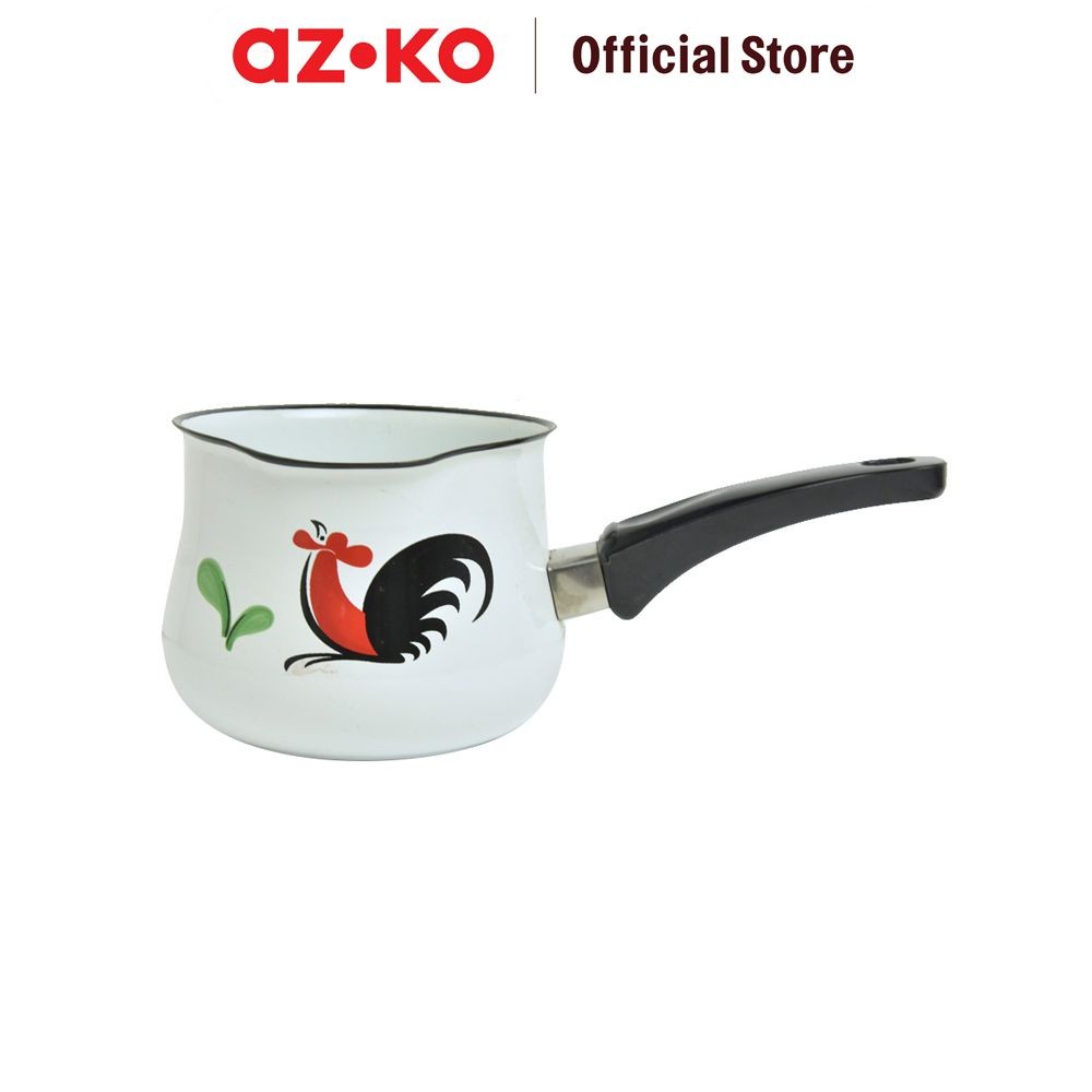 AZKO Pendopo Panci Susu Kukuruyuk - Putih Pot Masak Kuah Sup Anti Lengket Perlengkapan Dapur Peralat