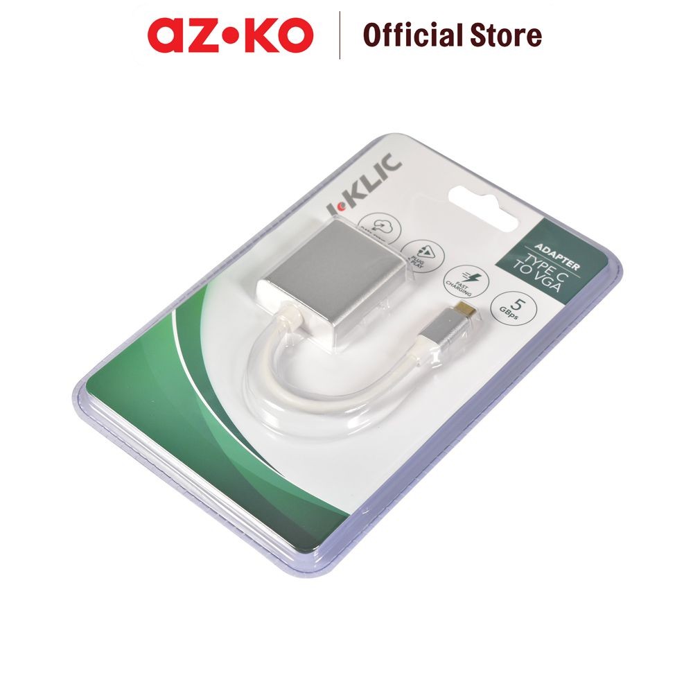 AZKO I Klic Adaptor Type C To Vga Konektor Perangkat Elekronik Adaptor Type C To Vga Aksesoris Gadge