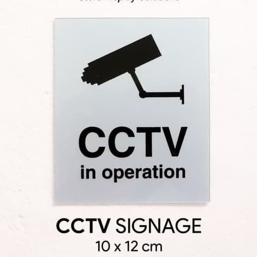 

SIGN SEMI PLAT SILVER CCTV IN OPERATION.