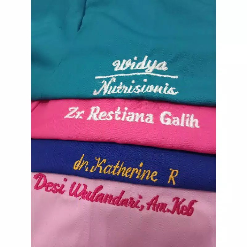 Bordir Logo Bordir Nama / Bordir Logo /Jasa Bordirbisa pesan satuan