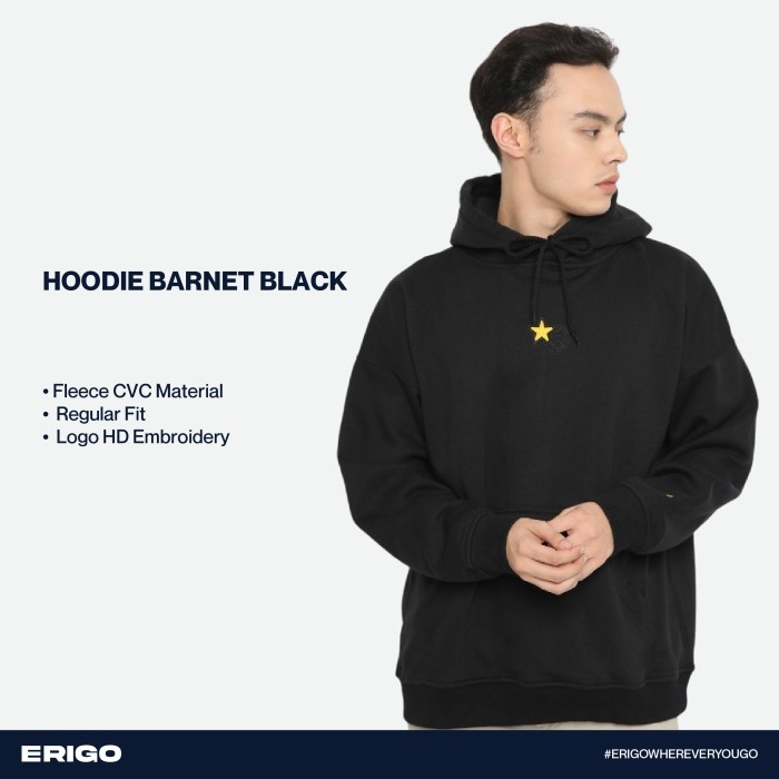 SALE -Outerwear Unisex Erigo Hoodie Barnet Black - S