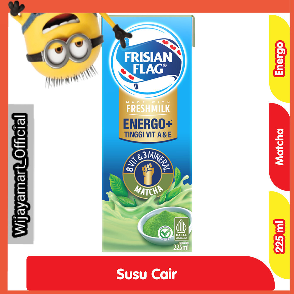 

Frisian Flag Energo+ Susu Segar Rasa Matcha 225 ml