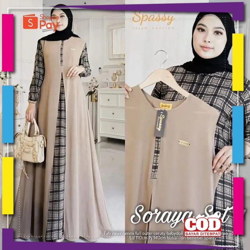 [PREMIUM ORIGINAL] BAJU SPESIAL RAMADHAN 2022 SORAYA SET4 2IN1 OUTHER TERPISAH