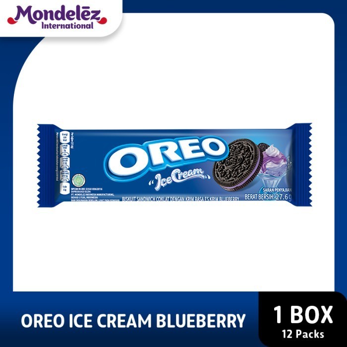 

Oreo Biskuit Lup Ice Cream Blueberry 12x27.6 g - 1 Box