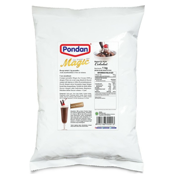 

Bahan EsKrim PONDAN Rasa COKLAT 1kg / Bubuk Eskrim