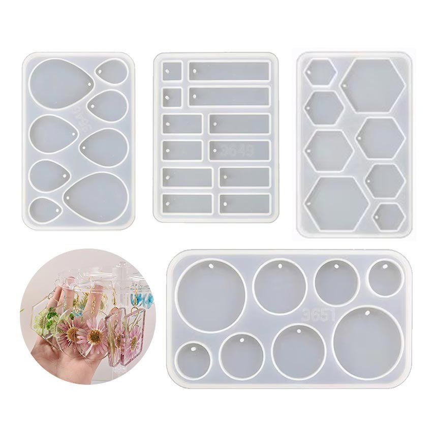 Gantungan Kunci Liontin Silikon Cetakan Keychain Resin Mold Cetakan Resin Kalung Cetakan Resin