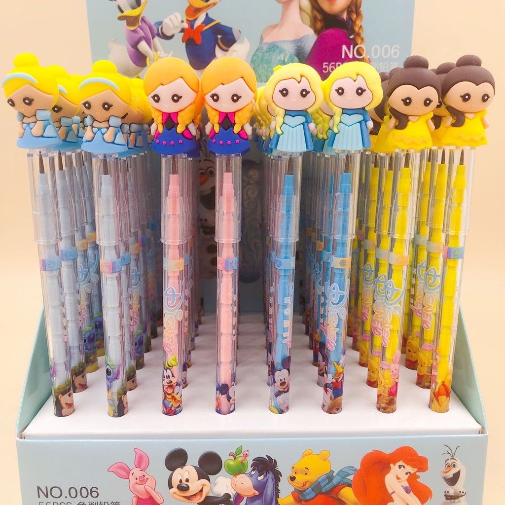 

new 56pcs Disney Pencil Frozen Cute Cartoon Pencil Bullet Pencil Pencil Boys And Girls Writing Painting School Office Gift Prize