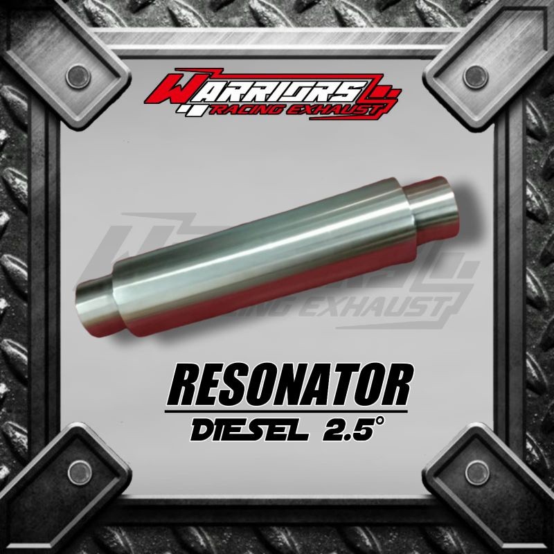 Resonator Mobil Diesel inlet 2,5 inch Stainless/Steel