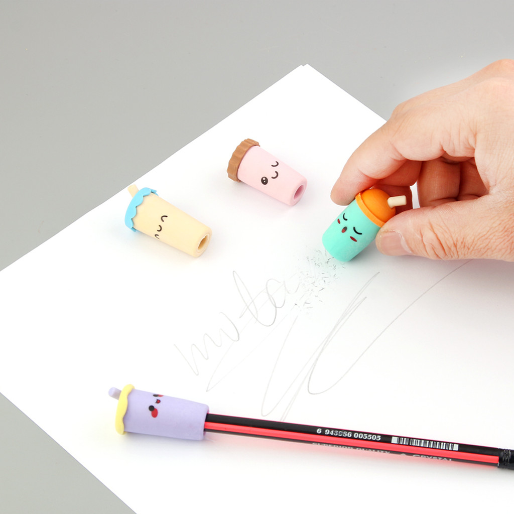 

Creative Cute Cartoon Cup Eraser Individual Package Detachable Eraser Student Prize Stationery