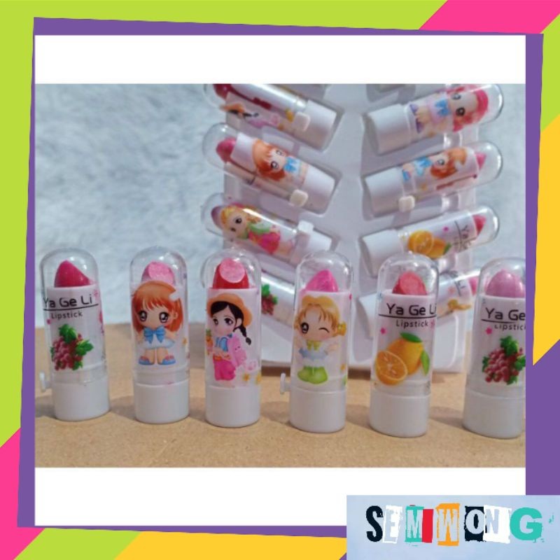 Lipstik Anak Perempuan/ Lipstik Mini Rasa Buah/ Lipbalm Mini Make up for kids