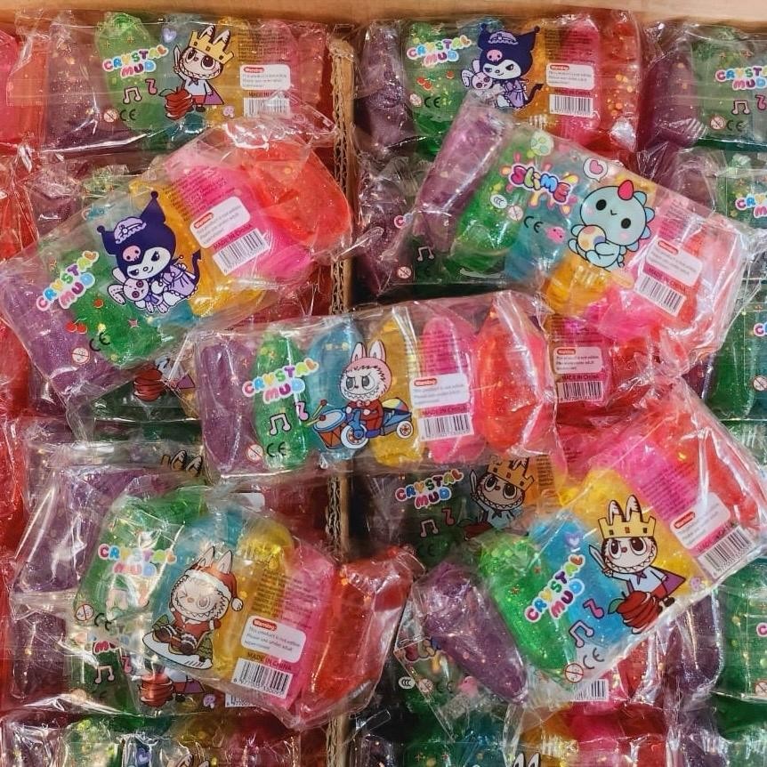Slime Crystal Mud Slime Pack 6Pcs Mainan Anak Clay Import 6Pcs Warna
