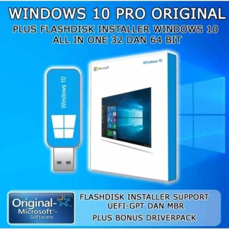 USB FLASHDISK BOOTABLE WINDOWS 10 PRO PLUS DRIVERPACK