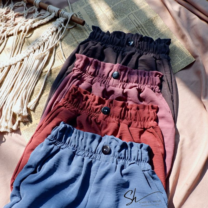 SOLEKHA CELANA KULOT KANCING CRINKLE ANAK/CELANA KULOT ANAK USIA 10 - 12 TAHUN ALL SIZE KULOT ANAK