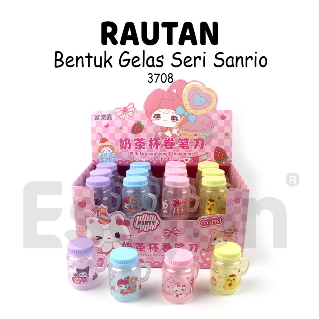 

1pcs Rautan Gelas Transparan / Rautan karakter 1 Lubang 3708