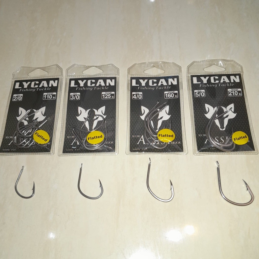 Slow Assist Lycan Single Hook Slow Jigging ASSIST Hook Lycan Fishing Tackle Flatted Kail Pancing